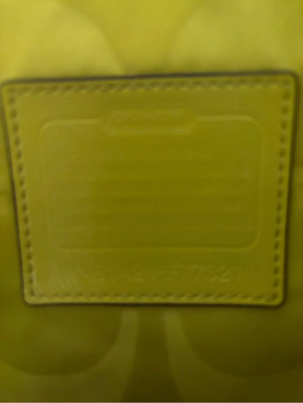 Coach Yellow Signature weekend Tote with Round Logo Plaque - Picture 4 of 4